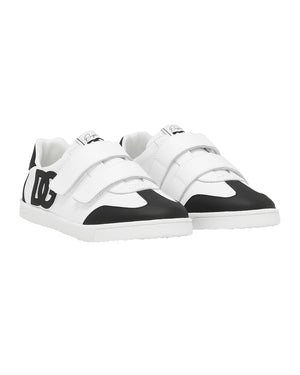 
  
    Dolce
  
    &
  
    Gabbana
  
 White Leather DG Logo Sneakers