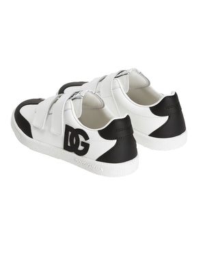 
  
    Dolce
  
    &
  
    Gabbana
  
 White Leather DG Logo Sneakers