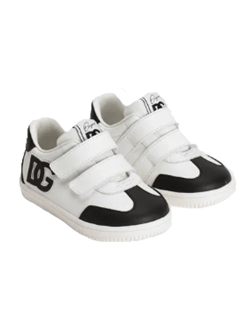 
  
    Dolce
  
    &
  
    Gabbana
  
 Toddler White DG Logo Sneakers