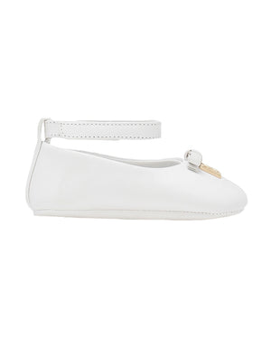 
  
    Dolce
  
    &
  
    Gabbana
  
 Baby Girls White Leather Ballerinas