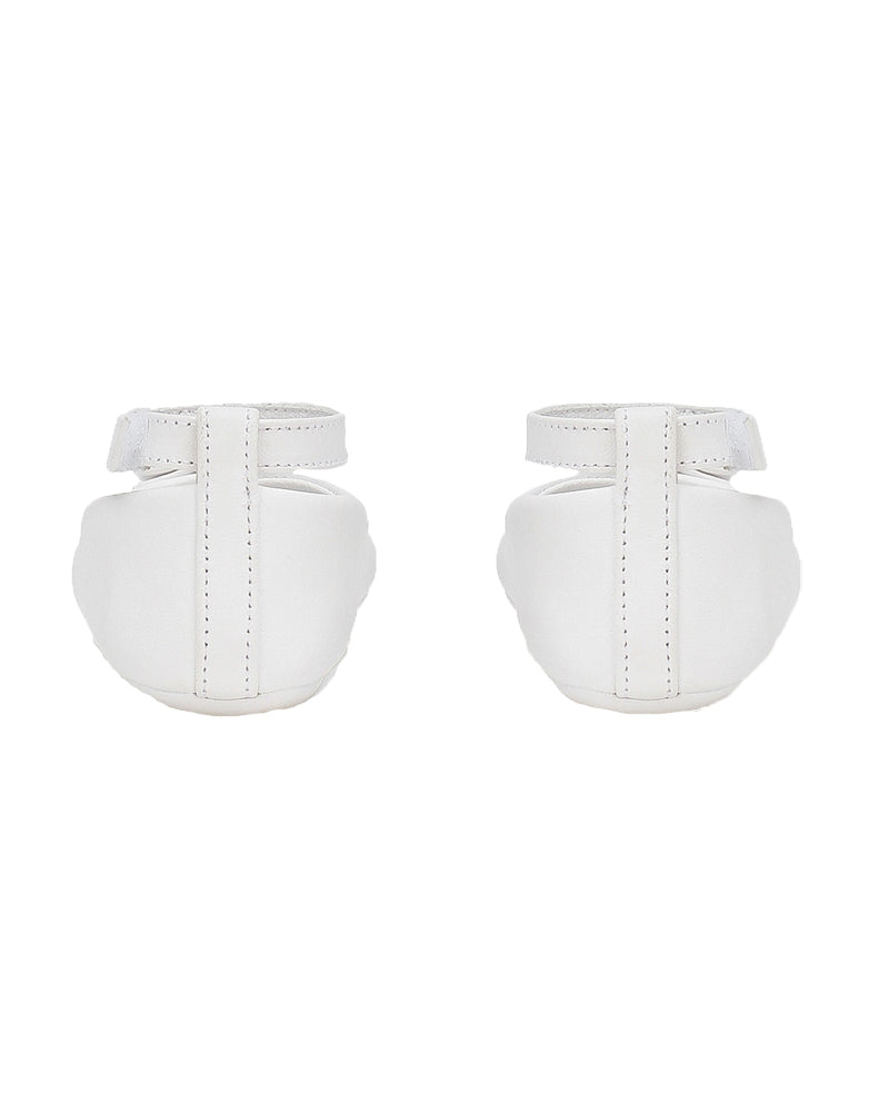 Baby Girls White Leather Ballerinas