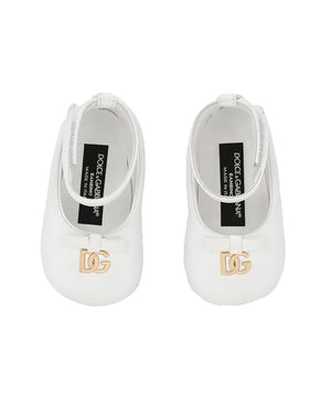 
  
    Dolce
  
    &
  
    Gabbana
  
 Baby Girls White Leather Ballerinas
