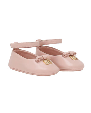 
  
    Dolce
  
    &
  
    Gabbana
  
 Baby Girls Pink Leather DG Ballerinas