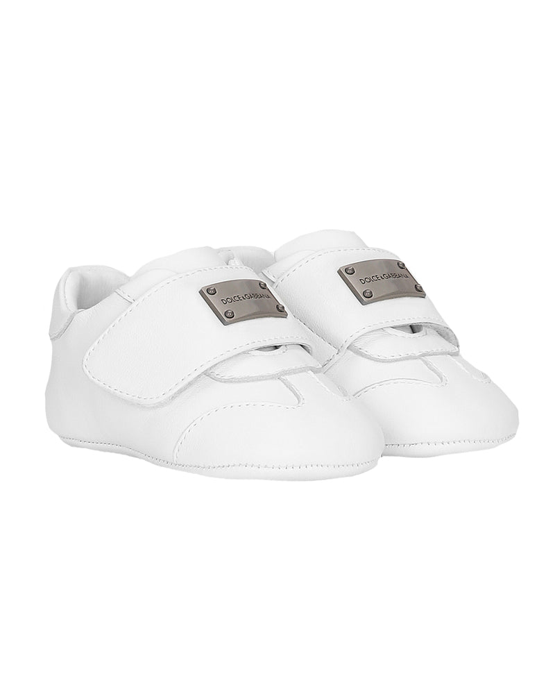 
  
    Dolce
  
    &
  
    Gabbana
  
 Baby Boys White Plate Logo Sneakers