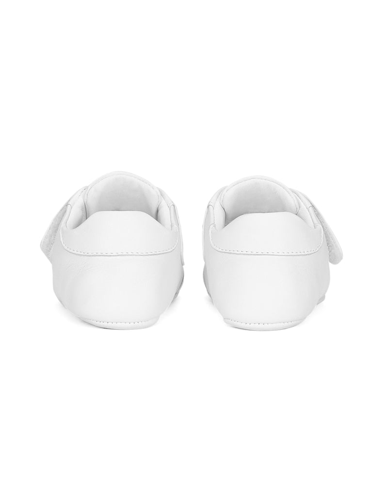 Baby Boys Leather Plate Logo Sneaker