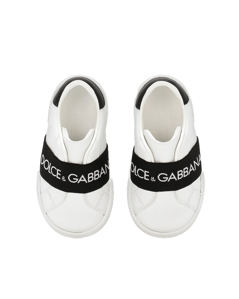 Toddler White Band Sneakers