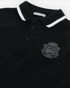 
  
    Dolce
  
    &
  
    Gabbana
  
 Boys Black DNA Crest Polo