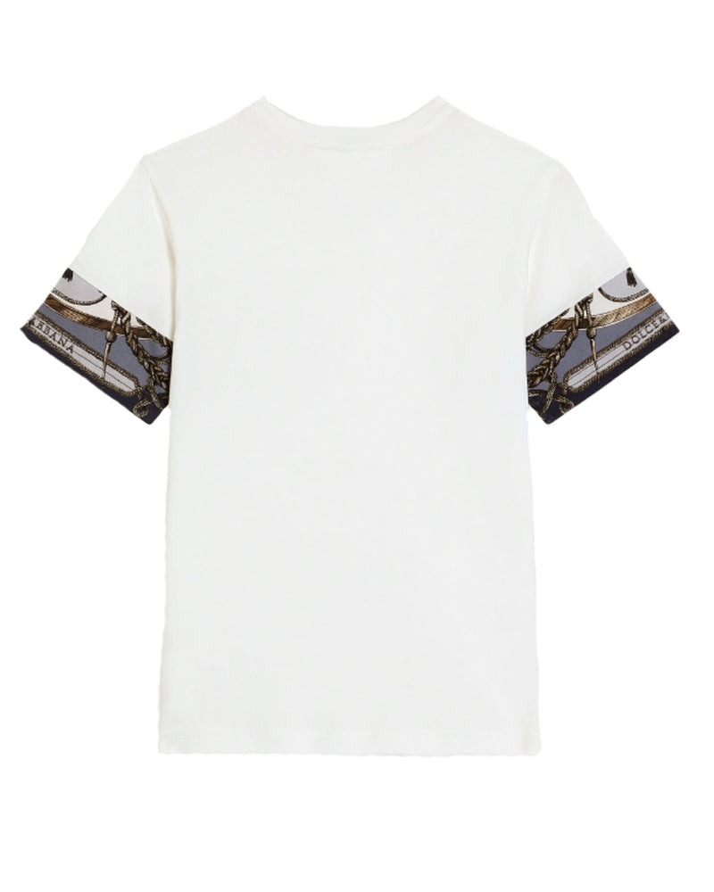 
  
    Dolce
  
    &
  
    Gabbana
  
 Boys White Cargo Print T-Shirt