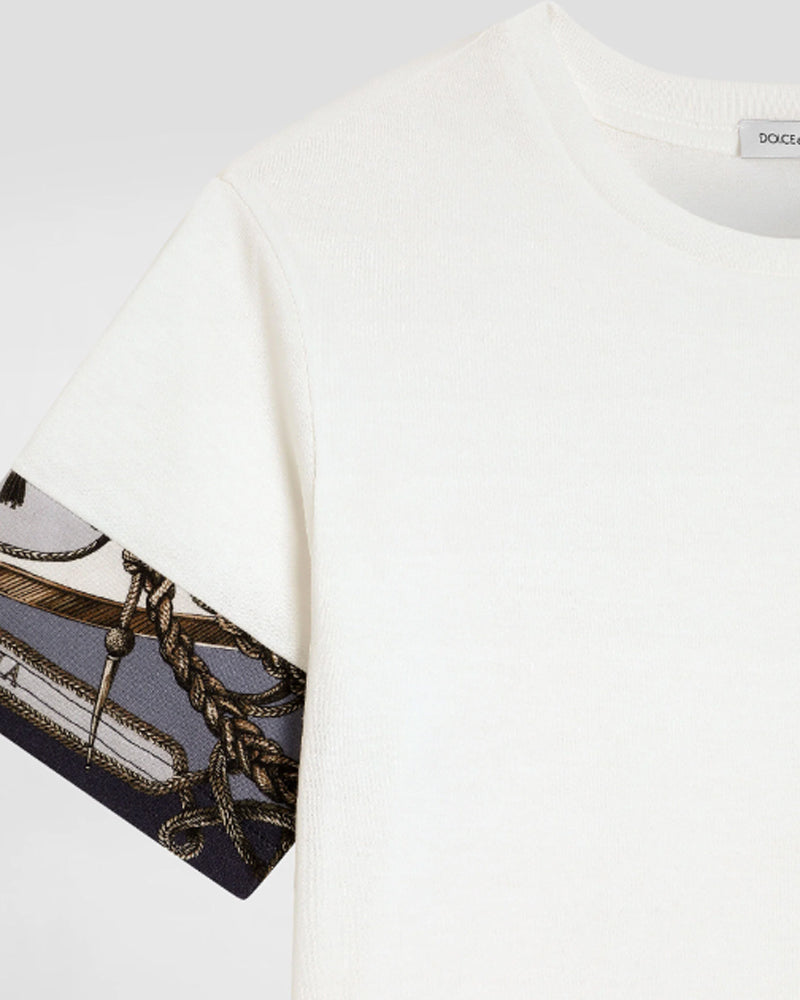 
  
    Dolce
  
    &
  
    Gabbana
  
 Boys White Cargo Print T-Shirt
