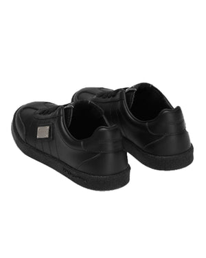 
  
    Dolce
  
    &
  
    Gabbana
  
 Black Leather Plate Sneakers