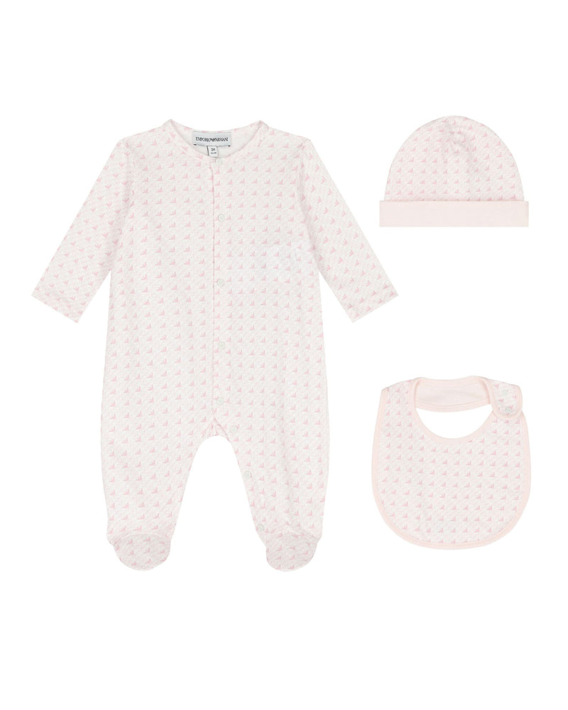 Baby Girls Pink Three Piece Gift Set