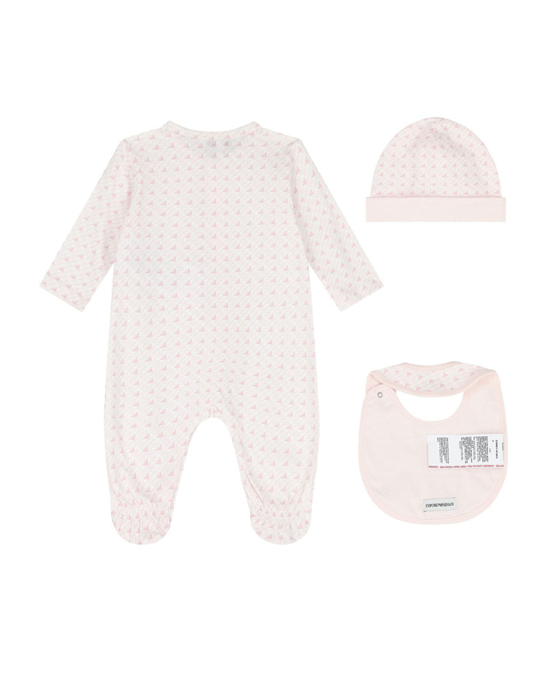 Baby Girls Pink Three Piece Gift Set