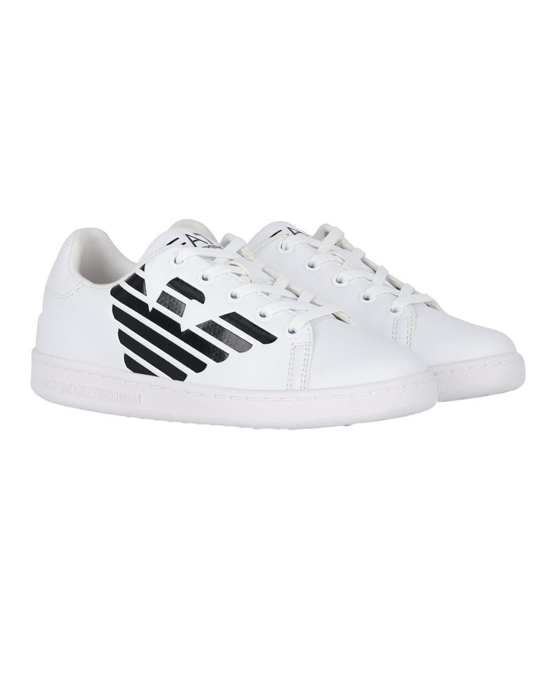 
  
    Ea7
  
    Emporio
  
    Armani
  
 Boys White Logo Sneaker