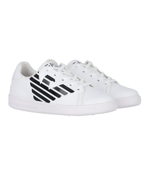 
  
    Ea7
  
    Emporio
  
    Armani
  
 Boys White Logo Sneaker