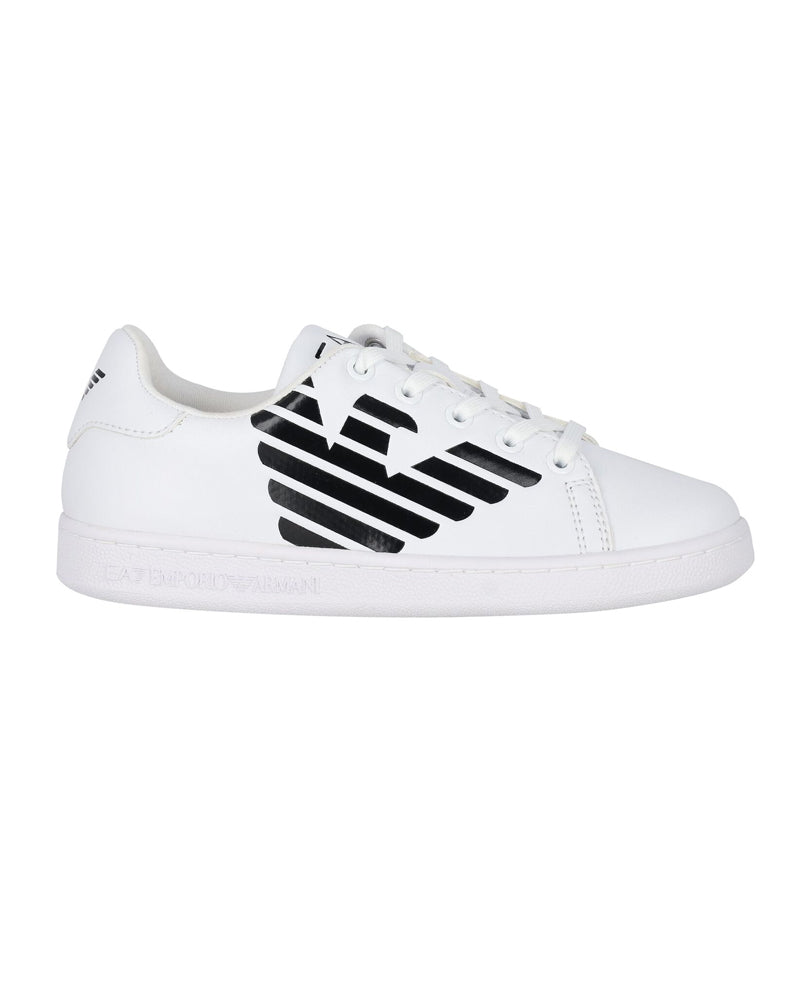 
  
    Ea7
  
    Emporio
  
    Armani
  
 Boys White Logo Sneaker