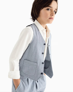 
  
    Emporio
  
    Armani
  
 Boys White Cotton Pique Shirt