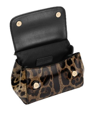 
  
    Dolce
  
    &
  
    Gabbana
  
 Girls Leopard Patent Leather Sicily Bag