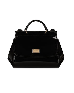 
  
    Dolce
  
    &
  
    Gabbana
  
 Girls Black Patent Leather Sicily Bag