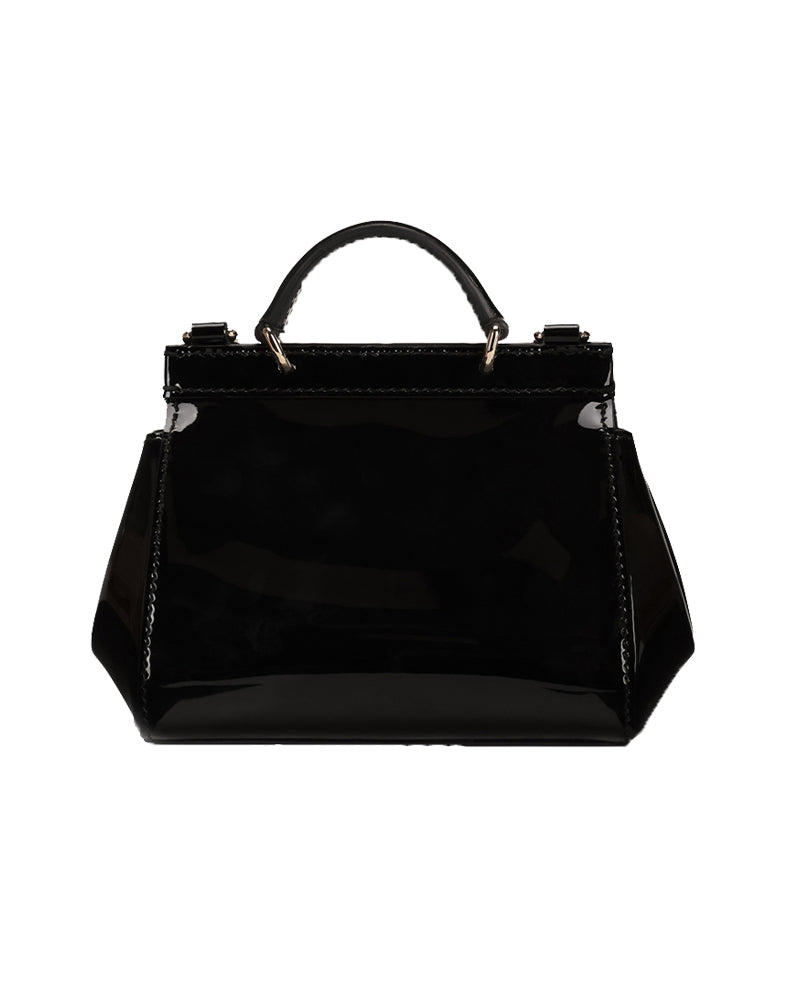 Girls Black Patent Leather Sicily Bag