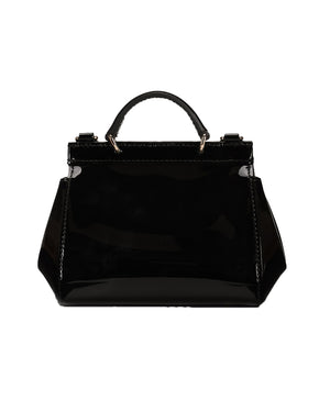 
  
    Dolce
  
    &
  
    Gabbana
  
 Girls Black Patent Leather Sicily Bag