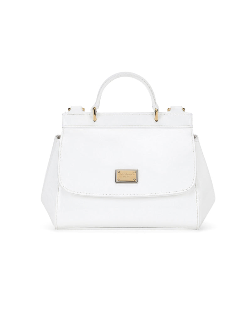 
  
    Dolce
  
    &
  
    Gabbana
  
 Girls White Patent Leather Sicily Bag