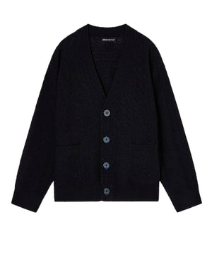 
  
    Emporio
  
    Armani
  
 Boys Navy Logo Knit Cardigan