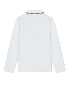 
  
    Emporio
  
    Armani
  
 Boys White Long Sleeve Cotton Polo