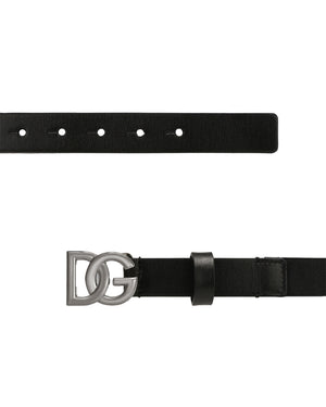 
  
    Dolce
  
    &
  
    Gabbana
  
 Black DG Logo Belt