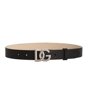 
  
    Dolce
  
    &
  
    Gabbana
  
 Black/Beige DG Leather Belt