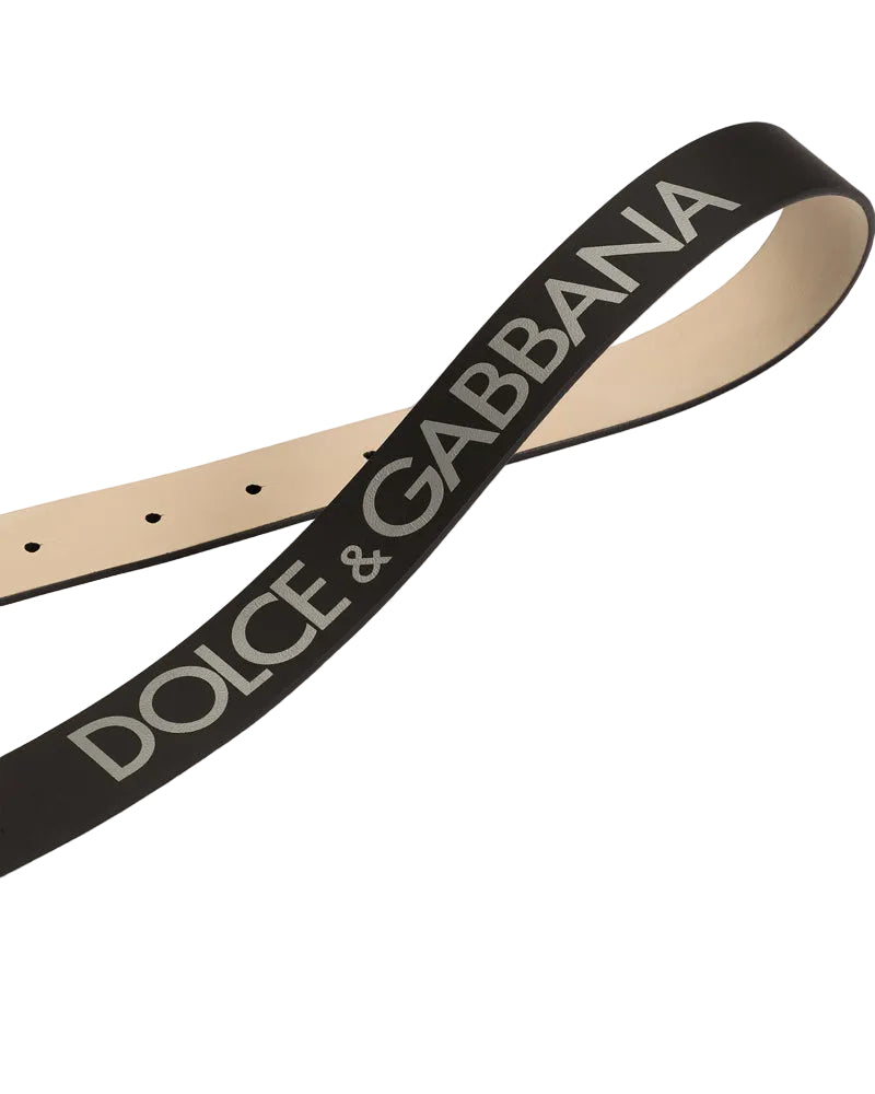 
  
    Dolce
  
    &
  
    Gabbana
  
 Black/Beige DG Leather Belt