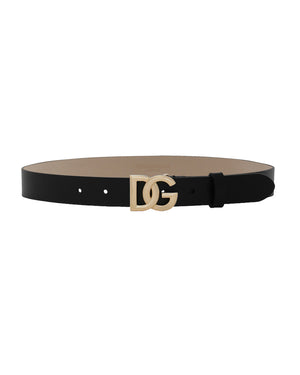 
  
    Dolce
  
    &
  
    Gabbana
  
 Leather Black/Gold DG Logo Belt