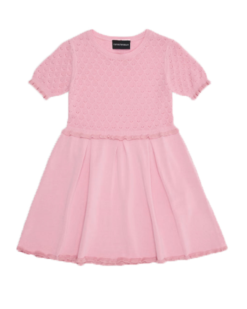 Girls Pink Knit Dress