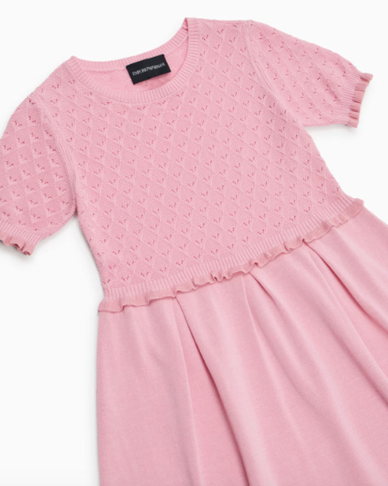 Girls Pink Knit Dress