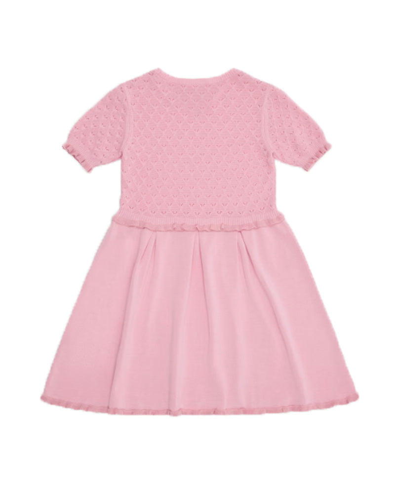 Girls Pink Knit Dress