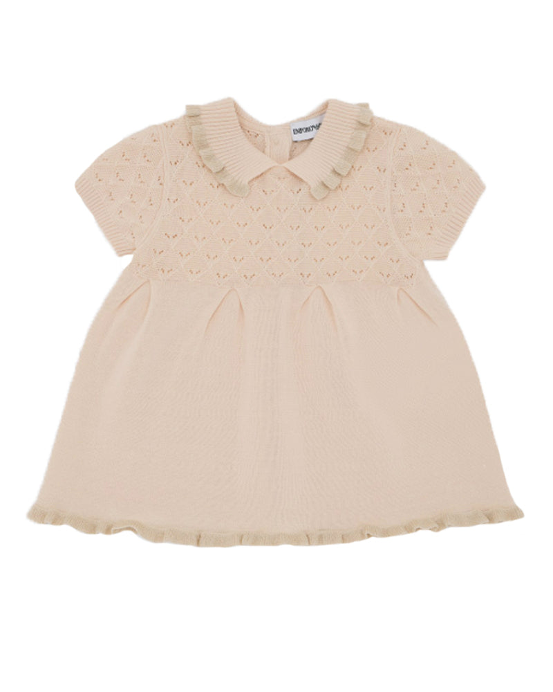 Baby Girls Beige Knit Dress