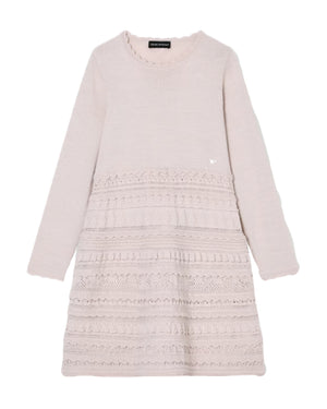 
  
    Emporio
  
    Armani
  
 Girls Beige Micro Ruffle Dress