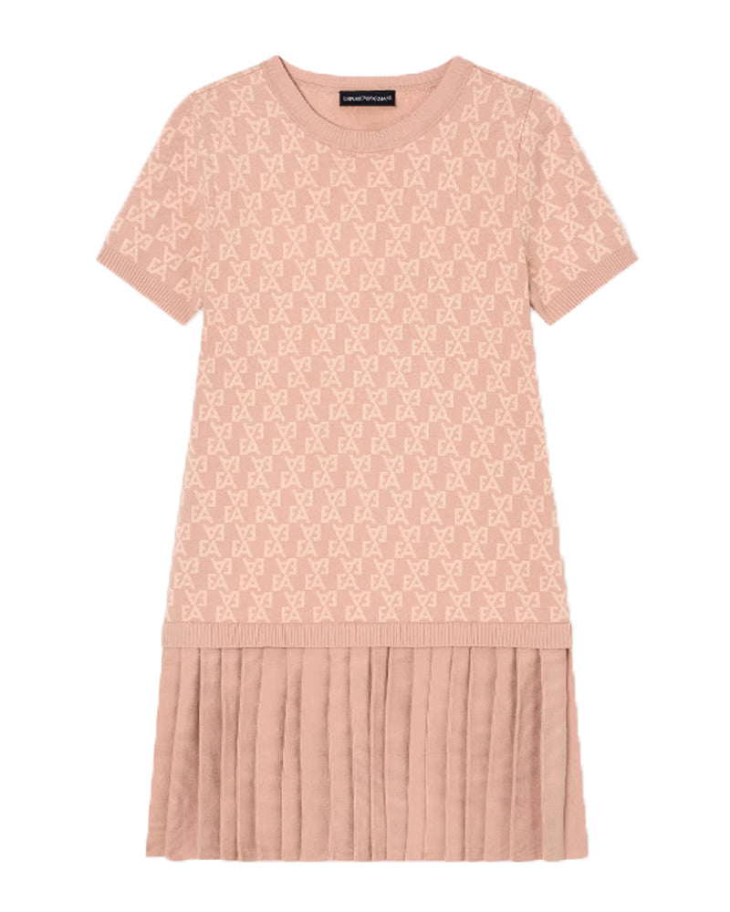Girls Pink Pleated EA Dress