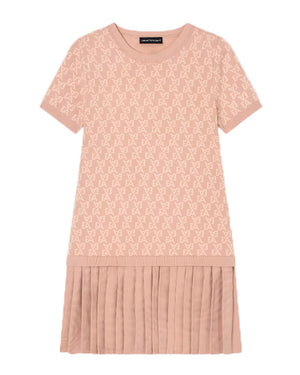 
  
    Emporio
  
    Armani
  
 Girls Pink Pleated EA Dress