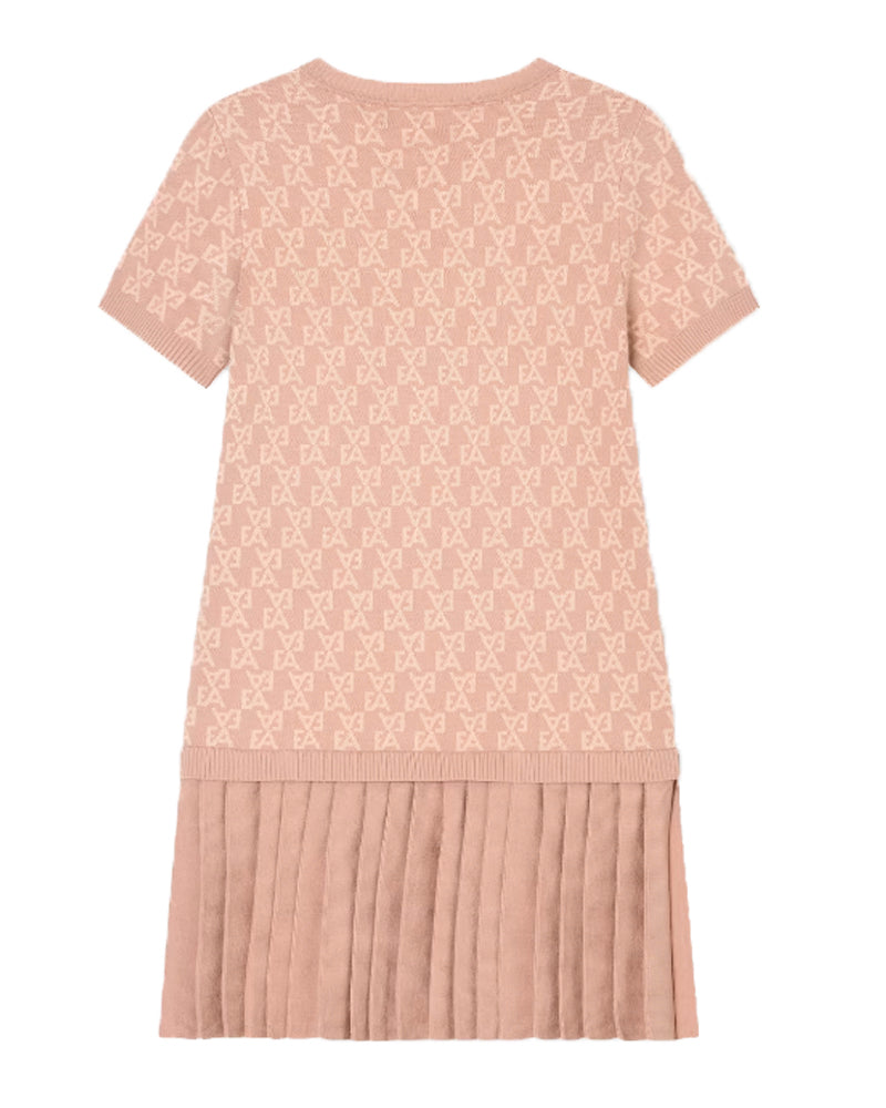 Girls Pink Pleated EA Dress