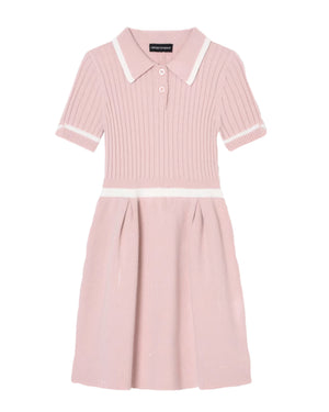 
  
    Emporio
  
    Armani
  
 Girls Pink Collared Knit Dress