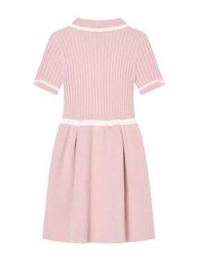 
  
    Emporio
  
    Armani
  
 Girls Pink Collared Knit Dress