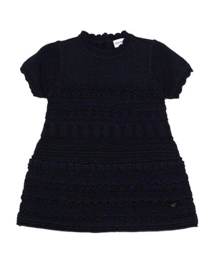 
  
    Emporio
  
    Armani
  
 Baby Girls Navy Micro Ruffle Dress