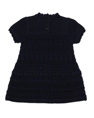 
  
    Emporio
  
    Armani
  
 Baby Girls Navy Micro Ruffle Dress