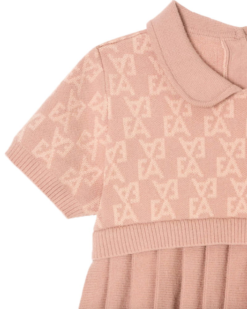 Baby Girls Pink Pleated EA Dress