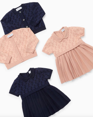 
  
    Emporio
  
    Armani
  
 Baby Girls Pink Pleated EA Dress