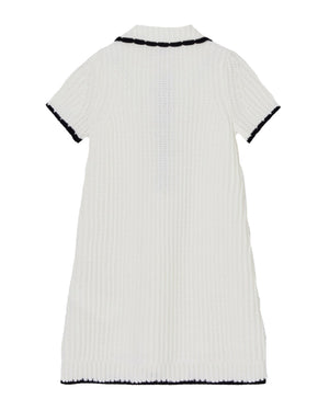 
  
    Emporio
  
    Armani
  
 Girls White Knit Collared Dress