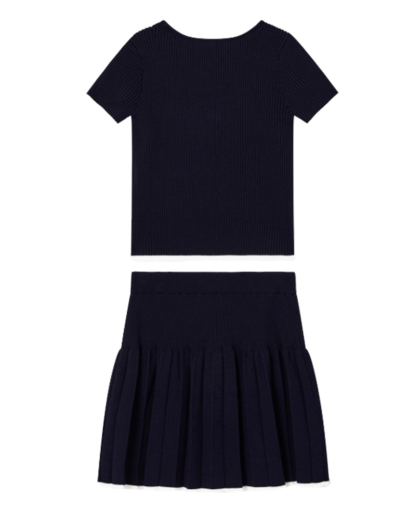 
  
    Emporio
  
    Armani
  
 Girls Navy Top & Skirt Set