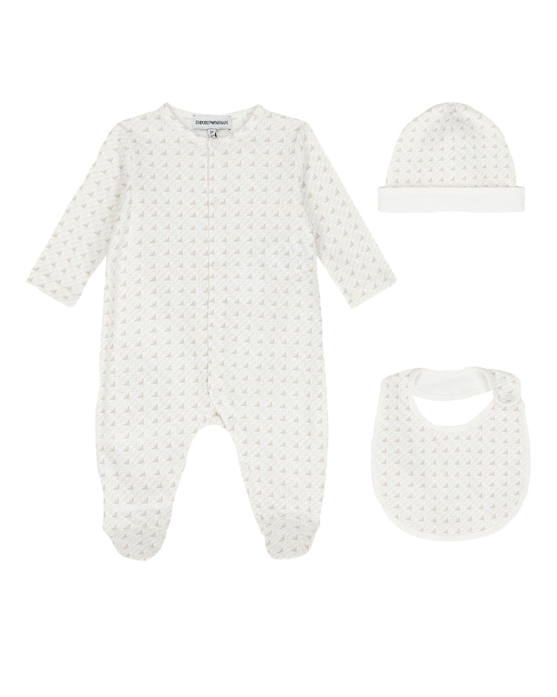 Baby Beige Logo 3 Piece Gift Set