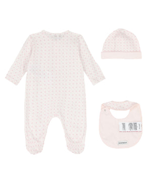 
  
    Emporio
  
    Armani
  
 Baby Girls Pink Logo 3 Piece Gift Set