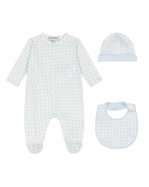 
  
    Emporio
  
    Armani
  
 Baby Boys Blue Logo 3 Piece Gift Set